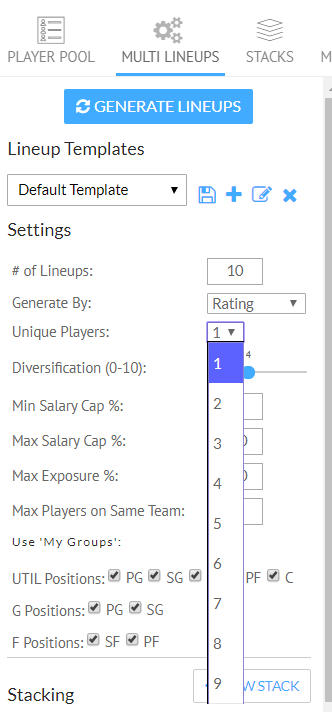 LineupHQ Tutorial - Upload Custom NBA Projections 